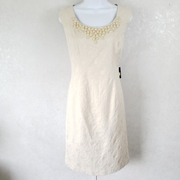 Adrianna Papell Dresses & Skirts - Adrianna Papell Beaded Neckline Sheath Dress D26